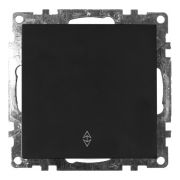 Переключатель 1-клавишный (механизм), STEKKER GLS10-7105-05, 250V, 10А, серия Катрин, черный