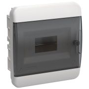 Корпус ЩРВ-П-8 TEKFOR IP41 черн. прозр. дверь пластик. IEK TF5-KP12-V-08-41-K01-K03
