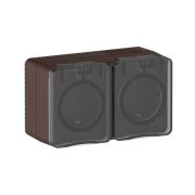 Розетка 2-м ОП AtlasDesign PROFI 16А IP54 заземл. защ. шторки корич. SE ATN546026